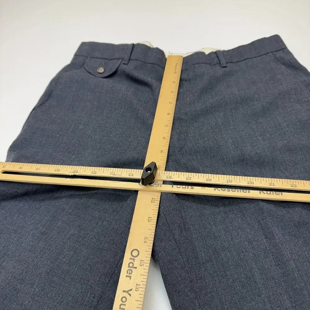 Mens 70s Vintage Oleg Cassini Grey Flare Disco Mod Western Slacks Pants 32x26